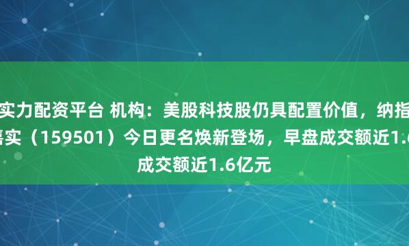 实力配资平台 机构：美股科技股仍具配置价值，纳指ETF嘉实（159501）今日更名焕新登场，早盘成交额近1.6亿元