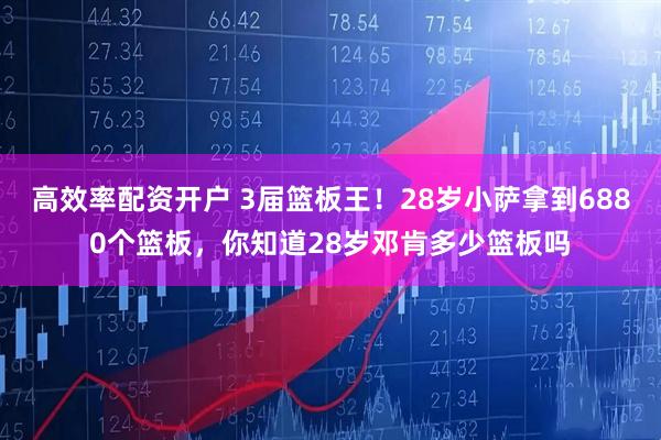 高效率配资开户 3届篮板王！28岁小萨拿到6880个篮板，你知道28岁邓肯多少篮板吗